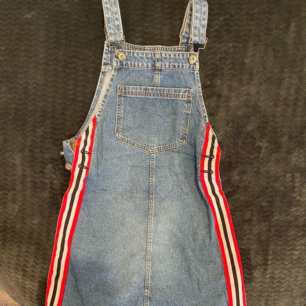 Denim overall dress